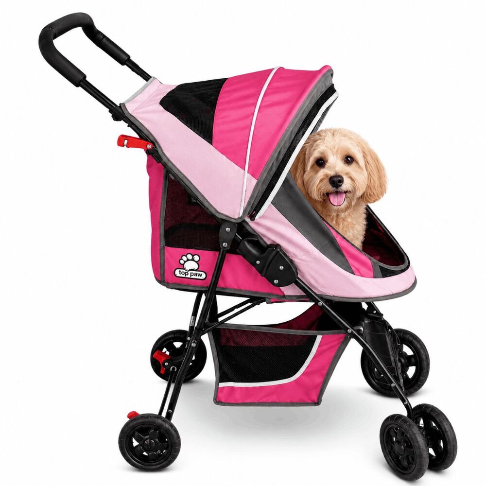 TOP PAW 4 Wheeled Pet Stroller Carrier